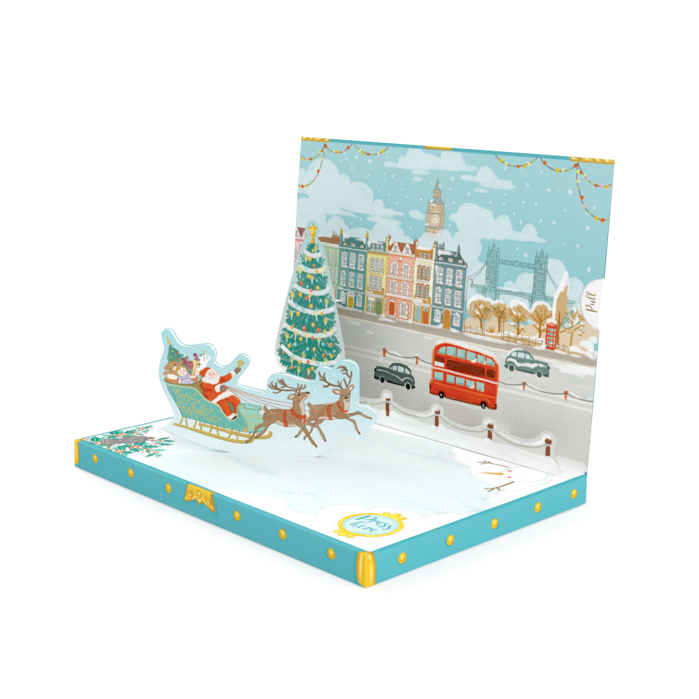 Christmas In London Music Box Card