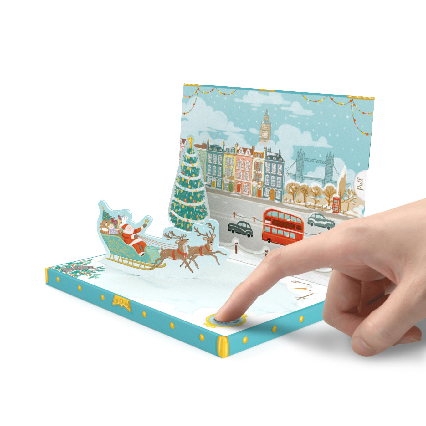 Christmas In London Music Box Card