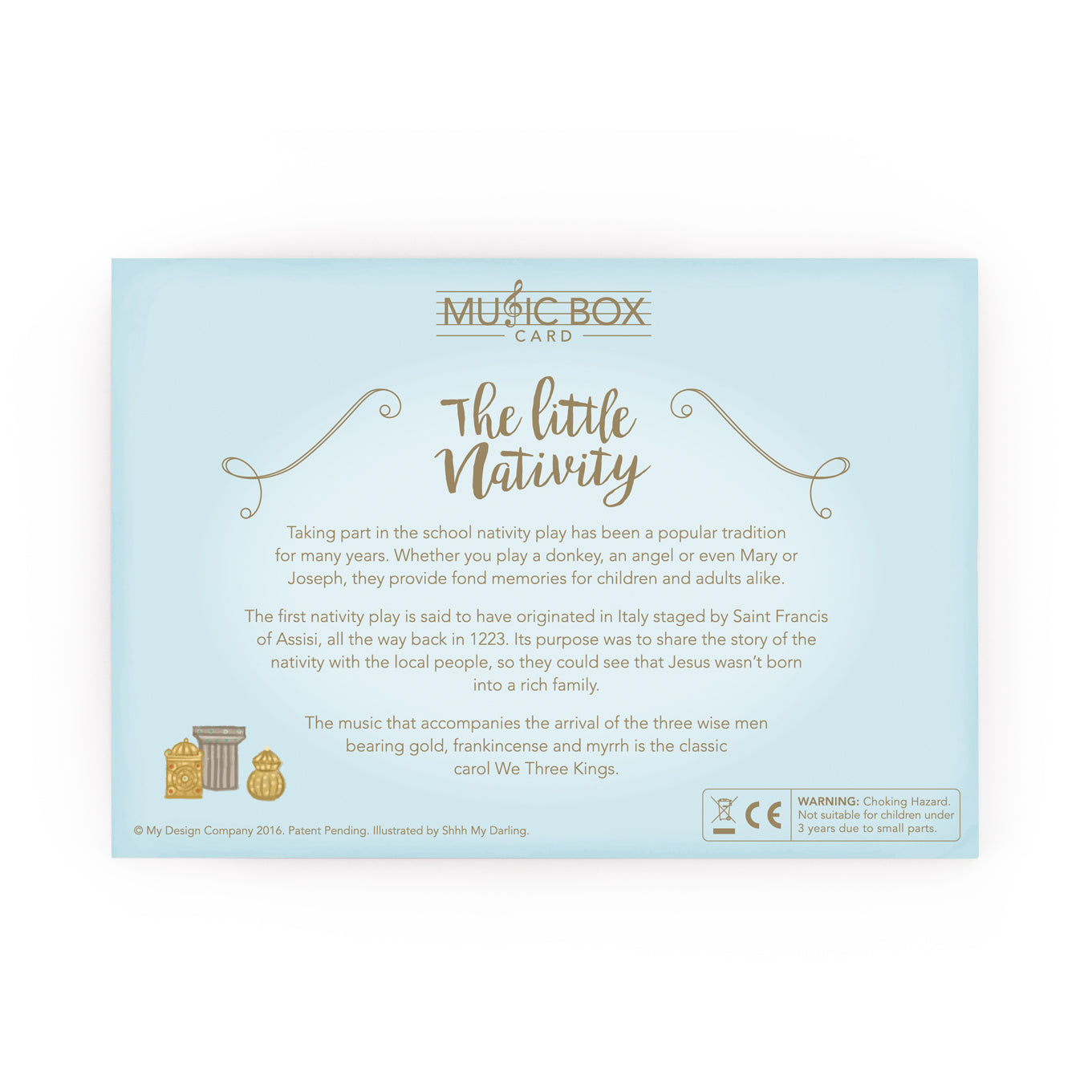 The Little Nativity Music Box Card