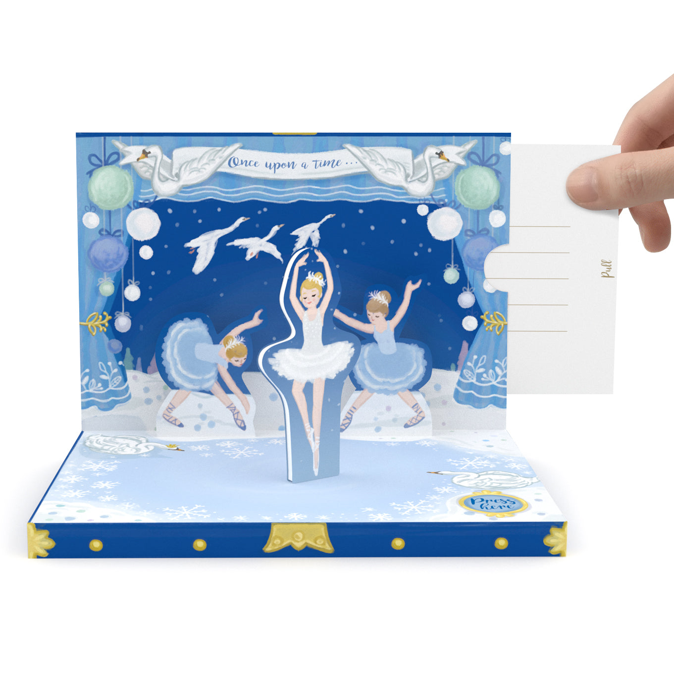 Swan Lake Music Box Card