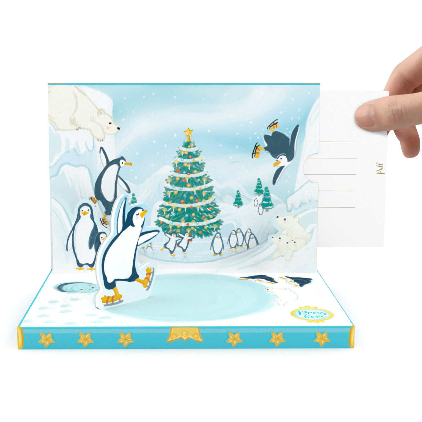 Penguin Adventure Music Box Card