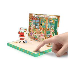 Santa's Workshop Music Box Card