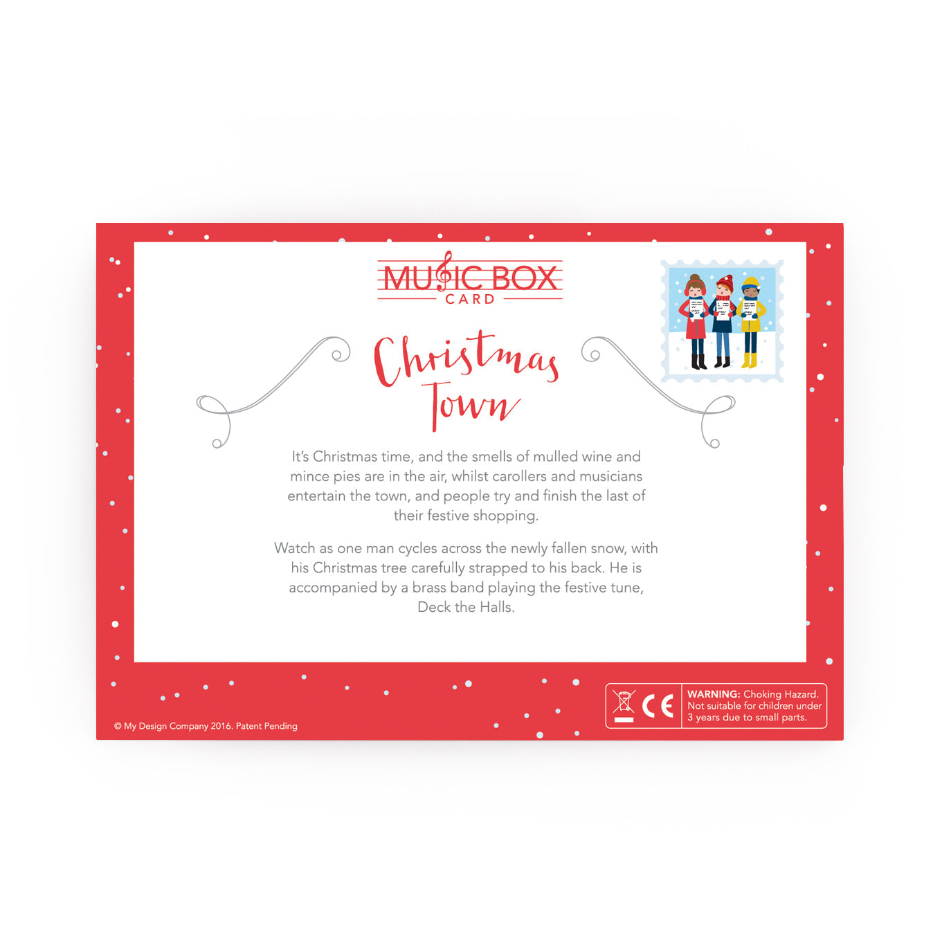 Christmas Town Music Box Card